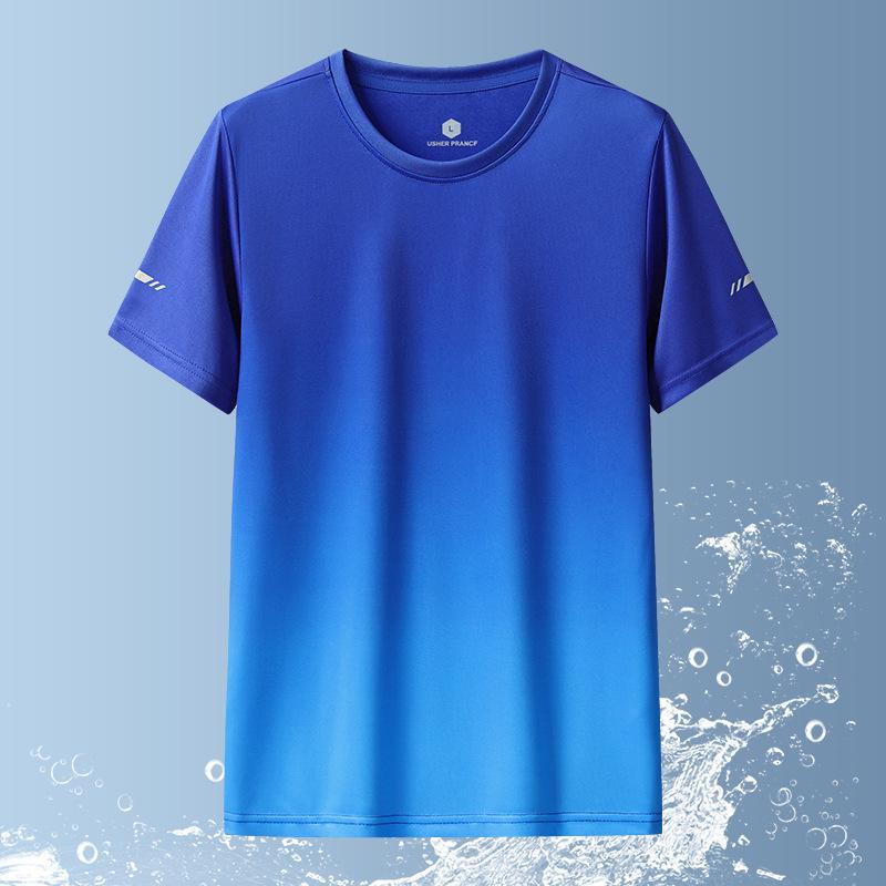 Tシャツ メンズ 半袖 丸首 クルーネック 接触冷感 速乾 通気性 迷彩 グラデーション…