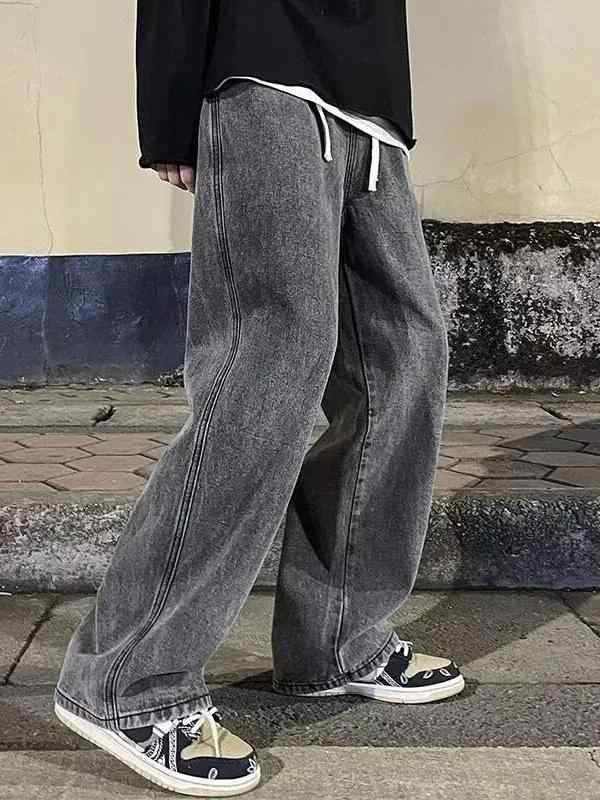 デニムパンツ メンズ カジュアル 春夏 ストレートパンツ テーパードパンツ ズボン ボトムス ファッション 紳士服 男性用 普段使い アウトドア 長ズボン おしゃれ かっこいい
