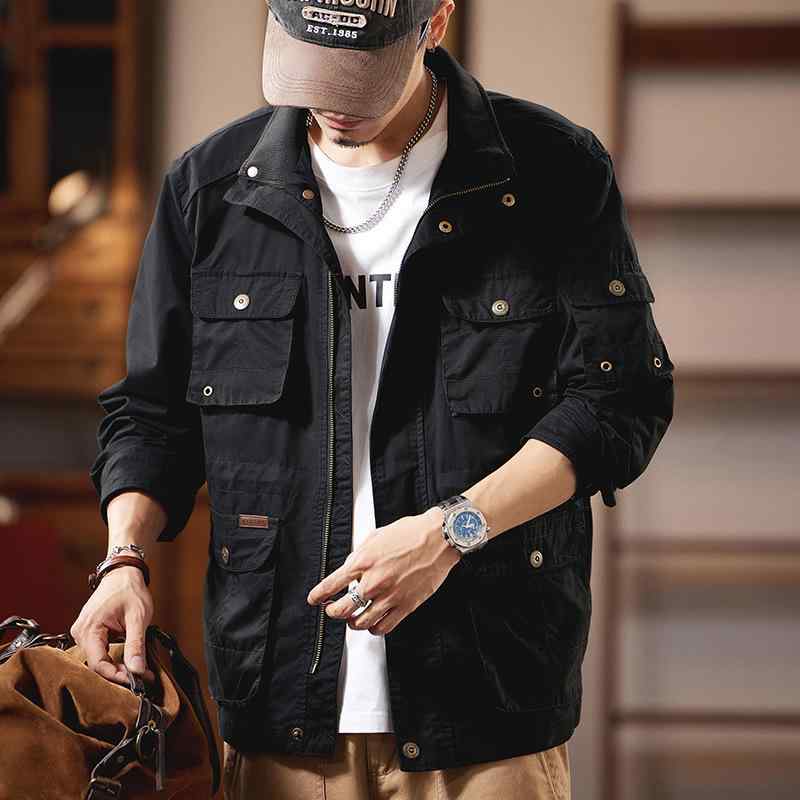 ジャケット メンズ カジュアル 复古工装 外套 春秋 ファッション 帅气 トップス 男性用
