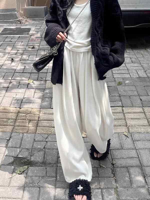 樂天商城 - category women's corduroy pants fall winter 2024 new lazy casual straight velvet pants