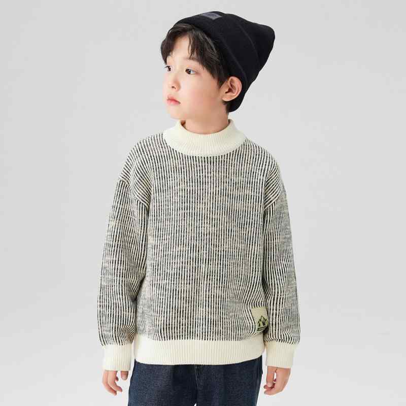 男の子 ニット セーター 長袖 トレーナー ボーダー柄 半高領 綿100% 秋冬 男児 子供服 トップス カジュアル おしゃれ かわいい カジュアル ジュニア服 トップス 普段着 通園 通学 110cm 120cm 130cm 140cm 150cm 1