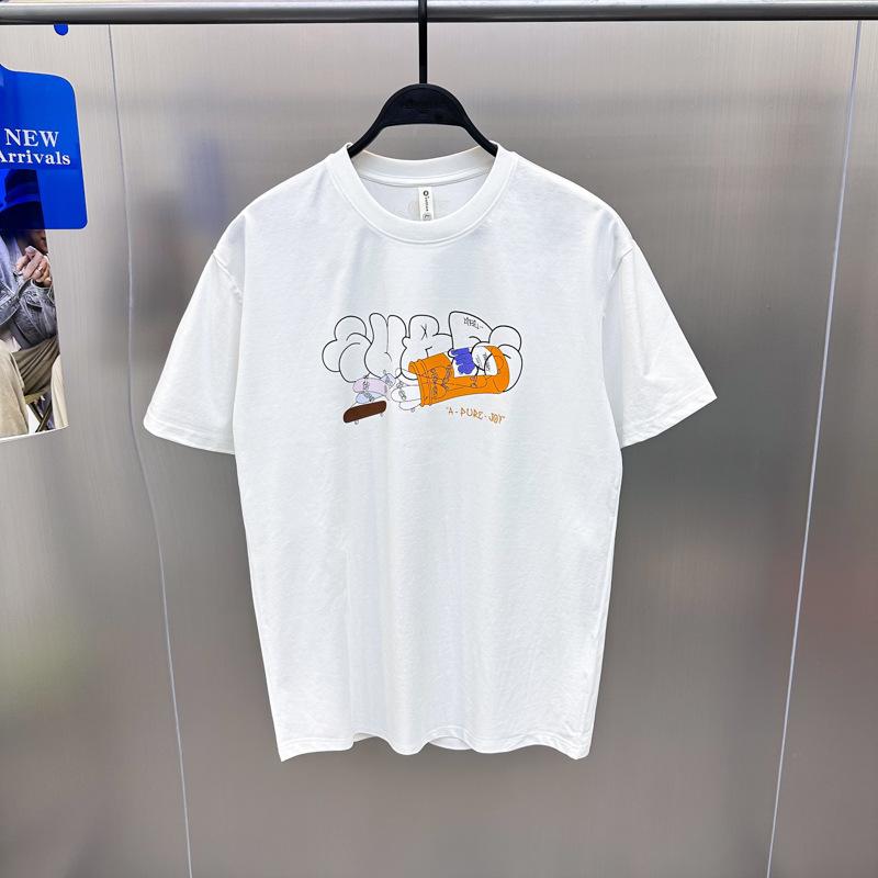 Rakuten - Tシャツ メンズ 半袖 吸湿速乾 透気性 カジュアル 夏 スポーツ スケートボード プリント柄 白XL