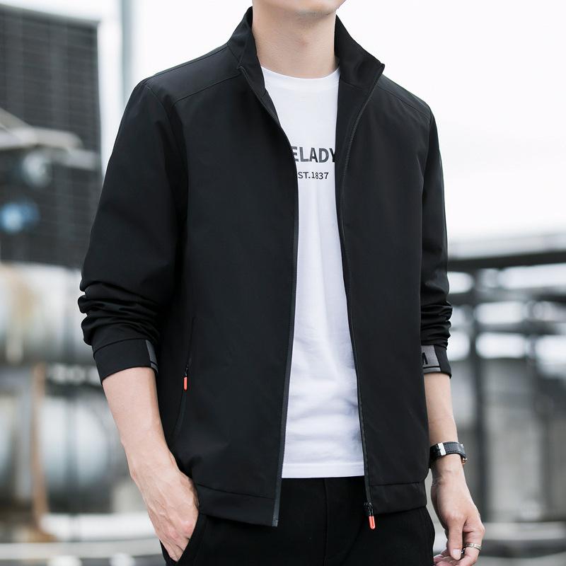 乐天商城 - アウター メンズ 春秋 ジャケット カジュアル スポーツウェア 男性用 快適 通気性 耐摩耗性 防風性 黒豆灰 カーキ