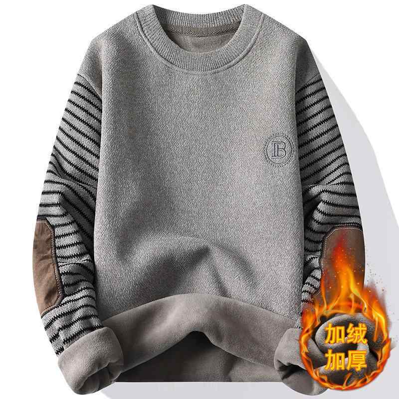 トップス メンズ 長袖Tシャツ トレーナー スウェットシャツ 男性用 秋冬 厚手 裏毛 青少年 学生 カジュアル おしゃれ ファッション ブラック グレー ブラック カーキ