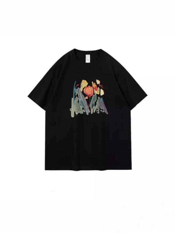 乐天商城 - Tシャツ レディース 黒 白Tシャツ プリントTシャツ 綿100% カジュアルTシャツ 半袖Tシャツ 夏Tシャツ