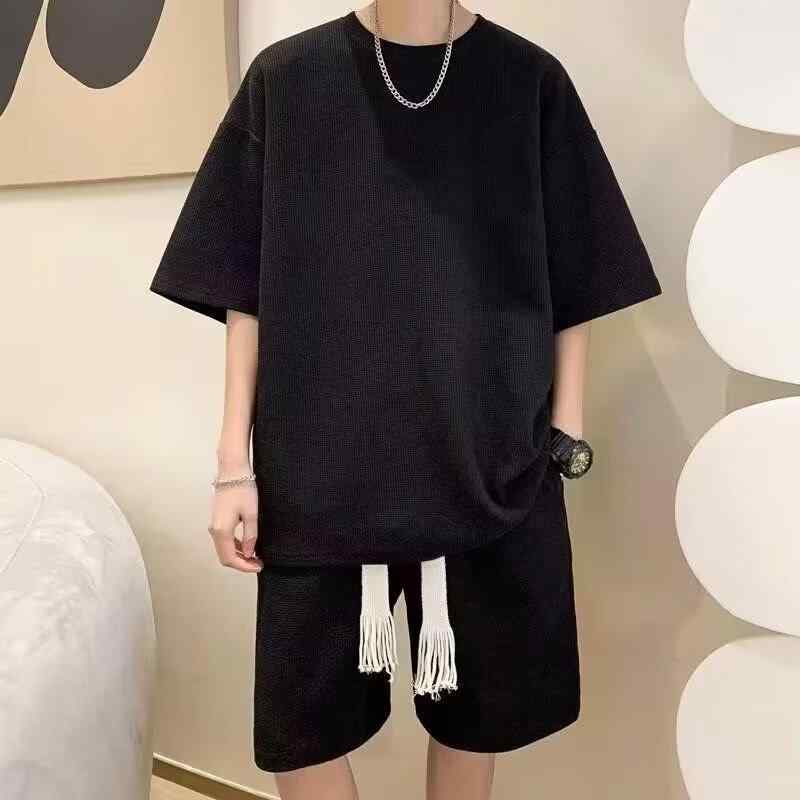 メンズ カジュアルセットアップ 半袖 Tシャツ 短パン 夏服 運動 スポーツウェア 20...