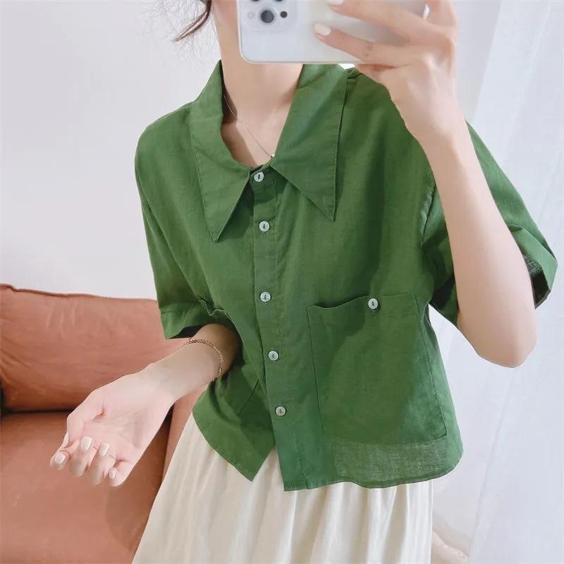 "Tシャツ レディース 薄手洗い加工 geometric pattern polos polo shirt short sleeve polo polo shirt regular 50cm<length≤65cm spring summer green