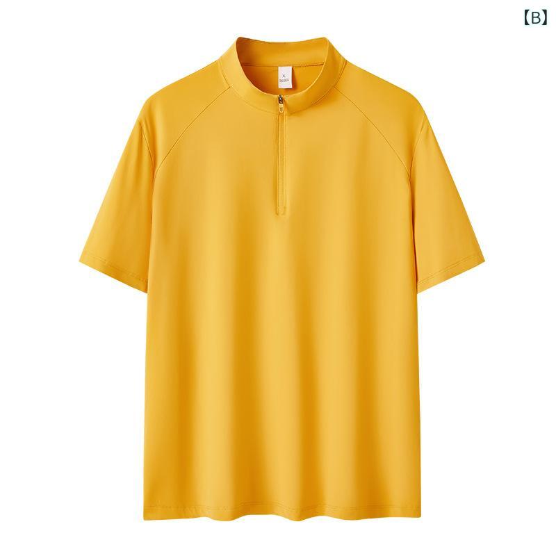 メンズ Tシャツ ポロシャツ 短袖 接触冷感 透気性 抗菌 紫外線カット 速乾 超軽量 ...