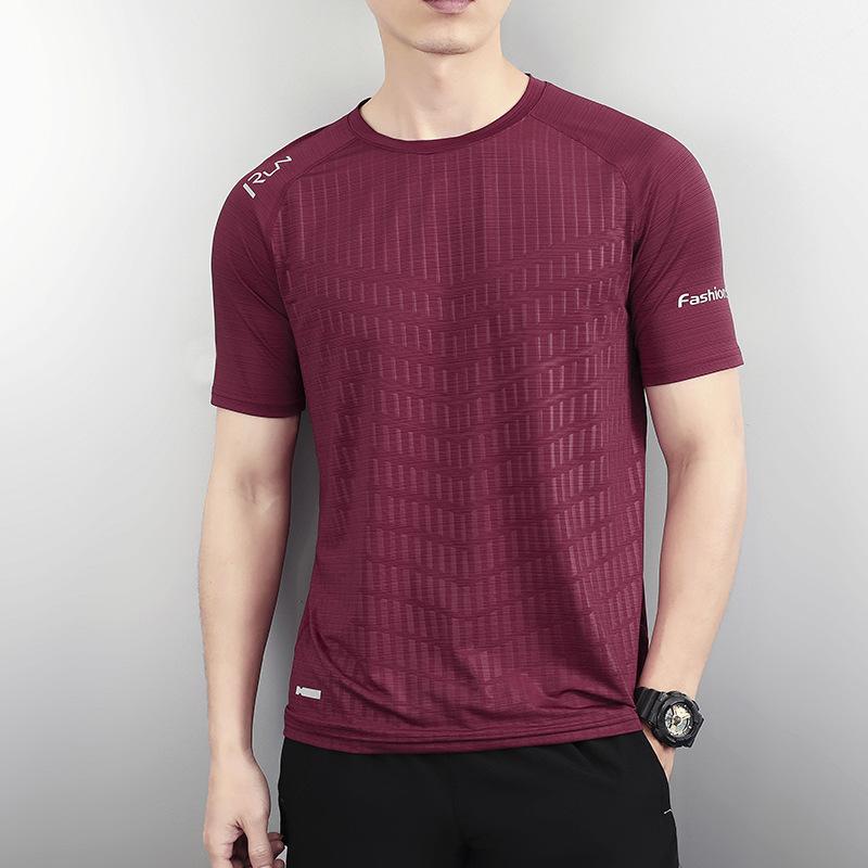 メンズ Tシャツ 夏用 薄手 通気性 接触冷感 速乾 短袖 丸首 運動 休日 ランニング ...