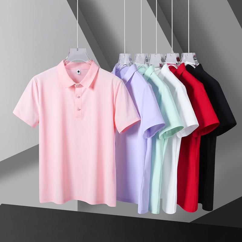 Wear - Polo シャツ メンズ レディース 接触冷感 速乾 短袖 夏季 透気性 軽量 薄手 翻領 運動 休闲 珠光白 黒 大紅 緑 粉 紫 登山 徒歩 ランニング フィットネス キャンプ サイクリング