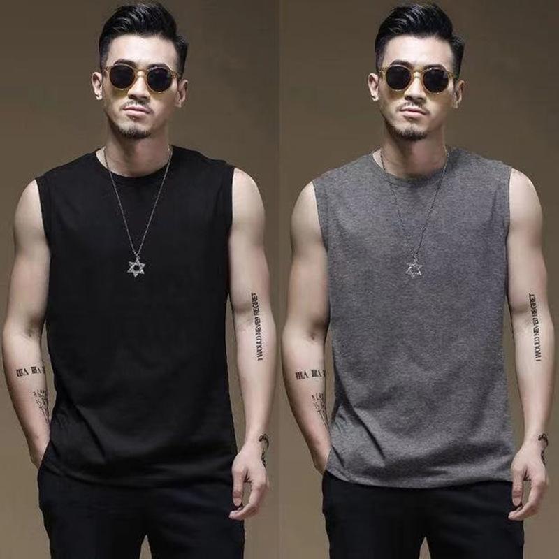 Tシャツ メンズ 男性用 半袖 タンク トップ ノースリーブ カットソー 袖なし インナー シャツ アンダーウェア ルームウェア 部屋着 運動着 筋トレ フィットネス ジム スポーツ カジュアル 無地 薄手 吸汗 速乾 涼しい ポリエステル ホワイト ブ
