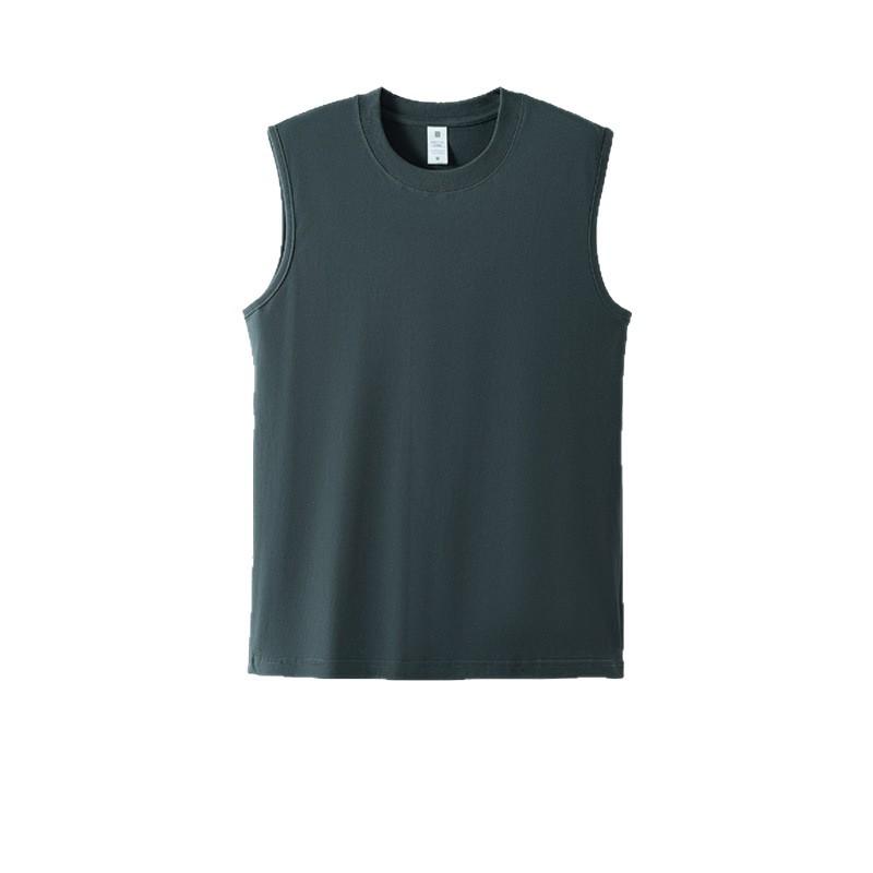 タンクトップ メンズ トップス ノースリーブ Tシャツ 丸首 ラウンドネック 綿 コットン 無地 普段使い カジュアル 薄手 通気性 伸縮性 インナー 涼しい スポーツ レジャー ホワイト ブラック グレー