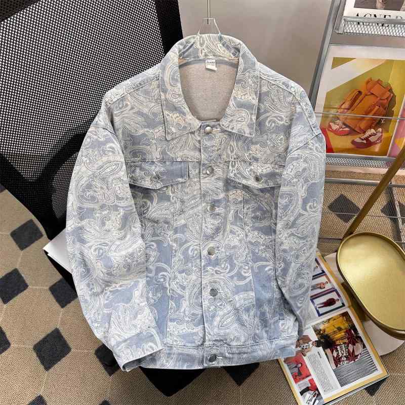 ・カテゴリ: 夹克・機能: 耐摩耗、防風・スタイル: 青春流行・襟型: 襟付き・版型: ルーズフィット・フード: フードなし・厚み: 普通・柄: 配色、プリント・素材: 化繊混紡（ポリエステル80%）・裏地素材: ポリエステル80%・着用シーン: カジュアル・裾のデザイン: ストレート裾・加工: ノーアイロン加工・着丈: 普通丈（50cm超65cm以下）・ポケット: サイドポケット・着用方法: アウター・袖丈: 長袖・カラー展開: ブルー・サイズ展開: M、L、XL、2XL、3XL・袖型: レギュラースリーブ・対象: メンズ