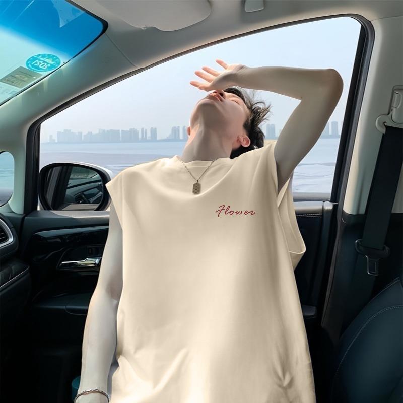 タンクトップ メンズ ノースリーブ Tシャツ コットン 綿 無地 インナー トップス カットソー 部屋着 ルームウェア 薄手 通気性 カジュアル シンプル アメカジ ストリート スポーティ スポーツ 野球 サッカー 陸上 トレーニング ジム フィットネス