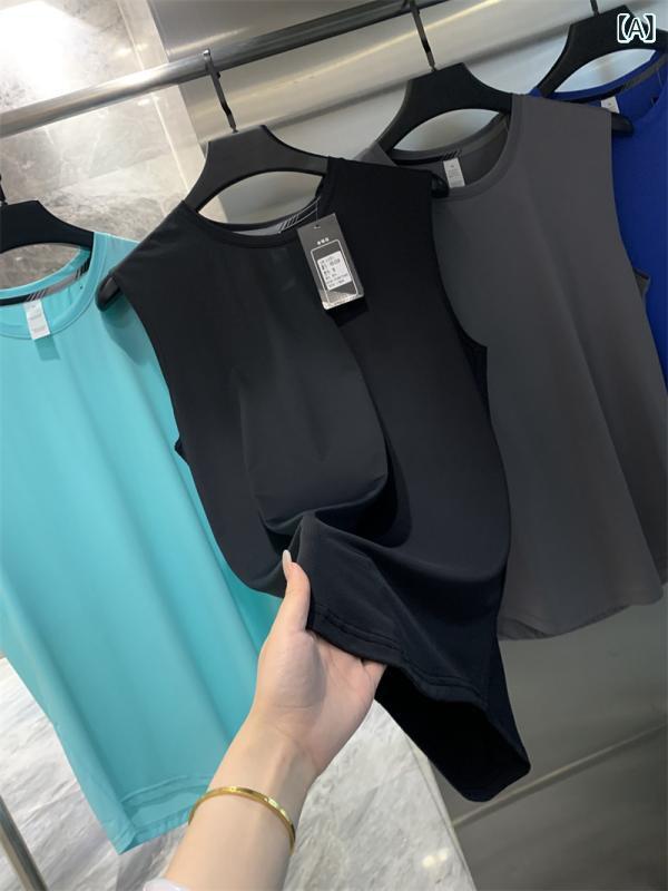 タンクトップ メンズ スポーツウェア ノースリーブ Tシャツ 運動 ランニング フィットネス トレーニング ドライ 速乾性 吸汗速乾 透気 通気性 薄手 ルーズ ゆったり 無地 バック反射条 普段使い アウトドア ブラック グレー
