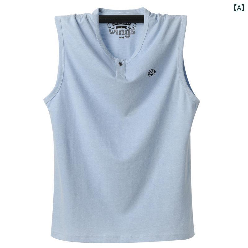 タンクトップ メンズ 男性用 トップス ノースリーブ Tシャツ カットソー 大きいサイズ ビッグサイズ プラスサイズ 綿 コットン 吸汗 速乾 部屋着 運動 ジム トレーニング フィットネス スポーツ ランニング カジュアル 春夏 ゆったり ルーズ イン