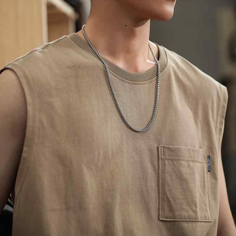 タンクトップ メンズ 男性用 ノースリーブ Tシャツ カットソー トップス アメリカン レトロ ヴィンテージ風 ゆったり カジュアル スポーツ 運動 フィットネス ジム トレーニング ランニング 普段着 日常 無地 ポリエステル 涼しい 夏物 サマー カ