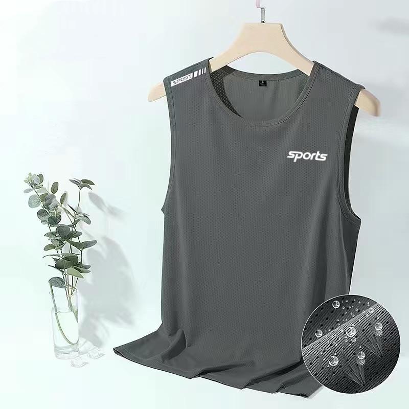 タンクトップ メンズ 男性用 ノースリーブ Tシャツ カットソー 接触冷感 速乾 ドライ メッシュ 薄手 涼しい 夏 サマー スポーツ ウェア ランニング ジム フィットネス アウトドア 部屋着 カジュアル ルームウェア トップス ゆったり ビッグシルエ