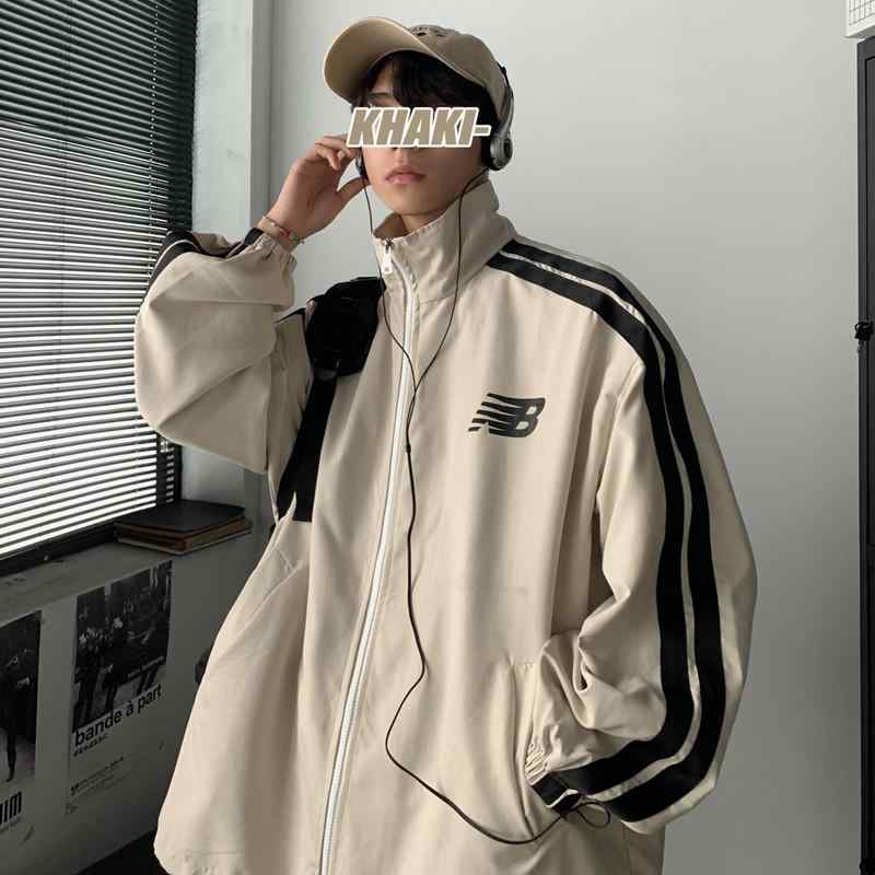樂天商城 - ジャケット メンズ ブルゾン アウター ジャンパー 野球服 フライトジャケット スタジャン ルーズ シルエット カジュアル コート ストリート 秋物 秋用 羽織り 上着 トップス ティーンエイジャー カーキ ブラック