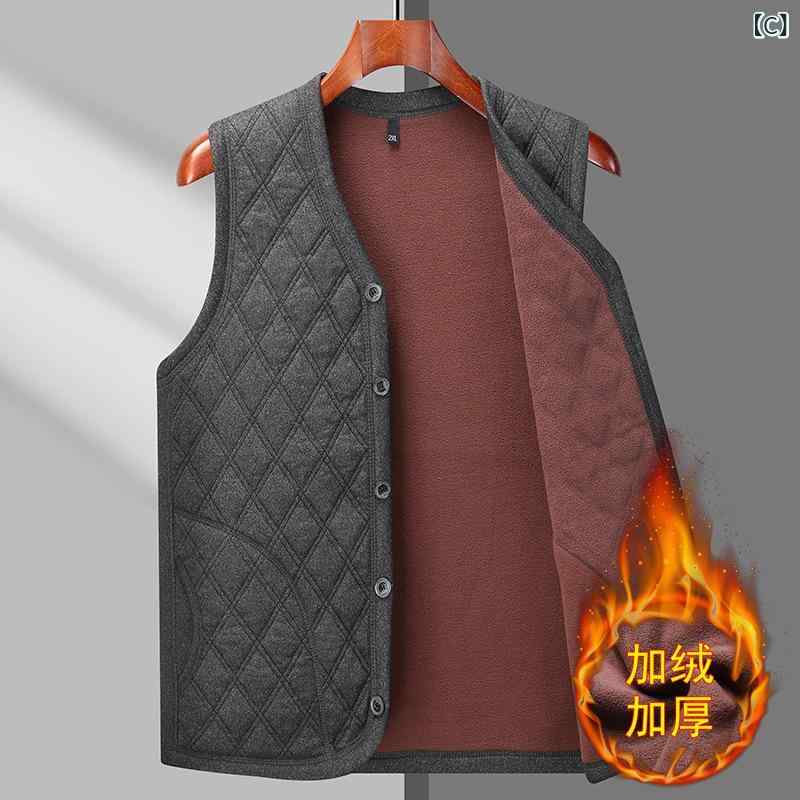 ベスト メンズ 中高年 紳士服 トップス アウター チョッキ ジレ ジレベスト 裏起毛 ボア 厚手 カジュアル 暖かい 防寒 部屋着 シニア 父親 おじいちゃん 50代 60代 Vネック ダブルボタン 灯芯絨 コーデュロイ コーデュロイベスト ブラック remake-buddy-10595577 リメイクバディー サンプル画像3
