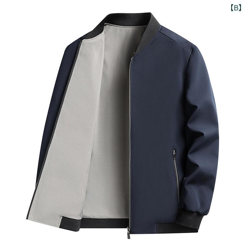 ジャケット メンズ リバーシブル 野球服 ジャンパー ブルゾン アウター 軽防寒 防風 軽量 中年 シニア 紳士服 ライトアウター 通勤用 オールシーズン remake-buddy-10796980 リメイクバディー サンプル画像3