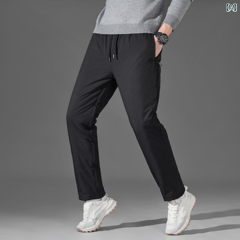 パンツ メンズ 冬用 羊毛裏起毛 防寒ズボン 極暖 ボア 厚手 暖かい ワークパンツ スエット イージーパンツ 大きいサイズ ゆったり 中高年 高齢者 シニア 紳士 普段使い スポーツ カジュアル ブラック グレー remake-buddy-10598501 リメイクバディー サンプル画像2