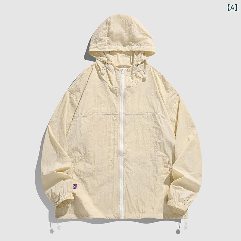 シャツ メンズ フード付き 長袖 ジャケット アウター 防晒服 接触冷感 薄手 軽量 吸湿速乾 通気性 紫外線対策 日焼け防止 暑さ対策 熱中症対策 スポーツ アウトドア 登山 キャンプ レジャー カジュアル 無地 抹茶緑 太空灰 瓷白 remake-buddy-10599066 リメイクバディー サンプル画像2