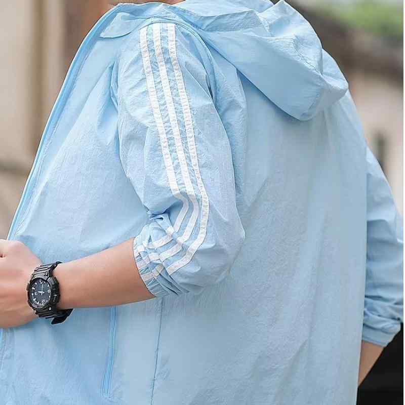 アウター 防晒服 メンズ 釣り フード付き 日焼け止め服 日焼け防止 冷感 通気性 遮光 紫外線対策 UVカット ジャケット ウィンドブレーカー スキンジャケット 軽量 薄手 ファスナー付き 長袖 ブルー ホワイト ピンク