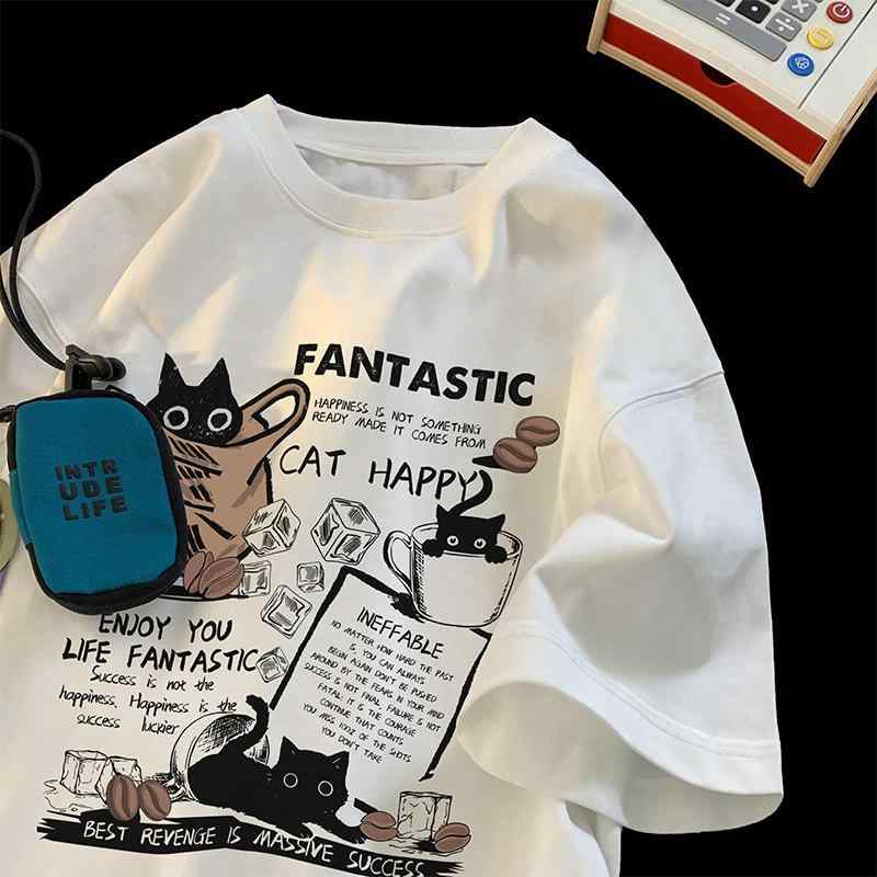 Rakuten - Tシャツ メンズ 男性用 半袖 カットソー トップス 重ね着 インナー 丸首 ラウンドネック 綿 コットン100% 厚手 頑丈 アメリカン レトロ ヴィンテージ風 英字 ロゴ プリント ゆったり ルーズ カジュアル 普段使い 白 黒 杏