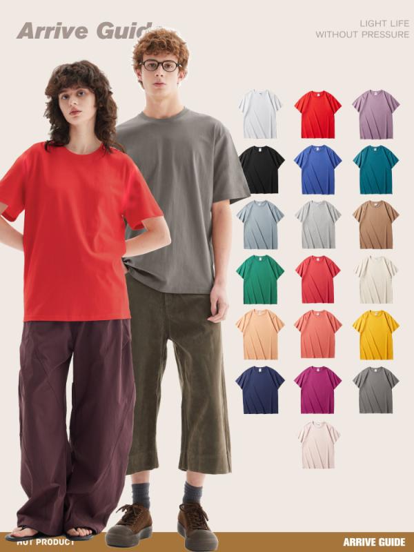Rakuten - Tシャツ メンズ 男性用 半袖 カットソー トップス 重磅 190g 頑丈 ヘビーウェイト 100% 綿 コットン 無地 丸首 クルーネック 部屋着 ルームウェア カジュアル 伸縮性 通気性 春夏 ホワイト ブラック