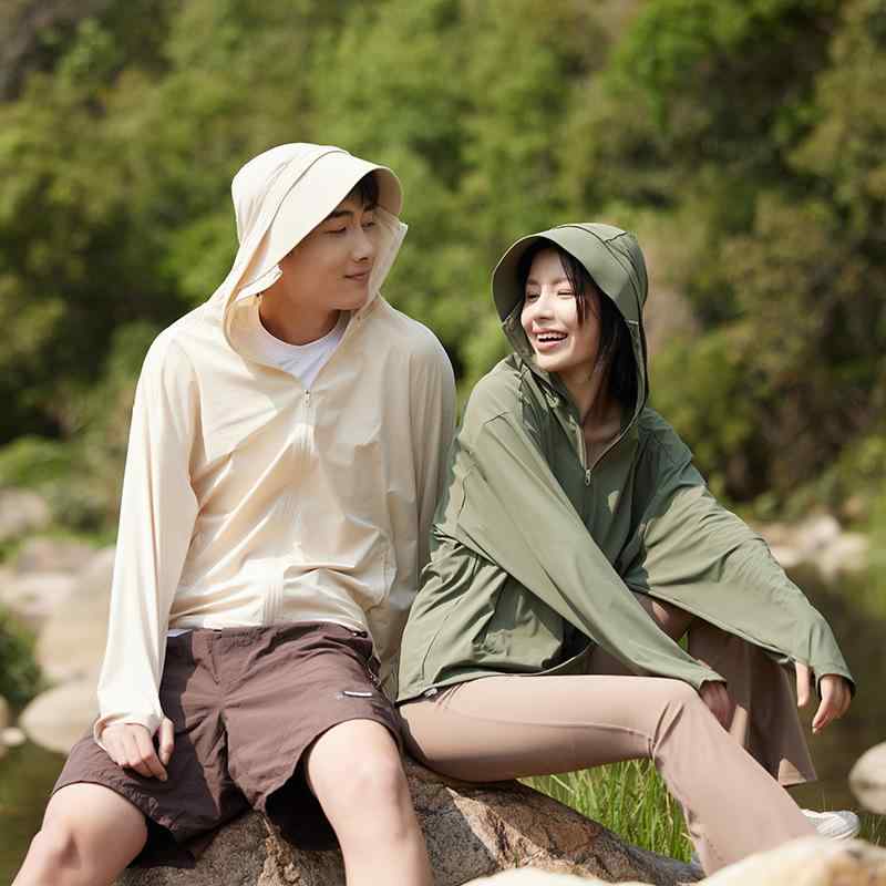 방출 의상 맨즈 레이디스 접촉 냉감 UV 컷 파커 후드 첨부 얇은 아우터 긴팔 피싱 웨어 낚시 자외선 대책 UPF50+ 더위 대책 경량 통기성 신축성 캐주얼 느긋한 화이트 그레이 그린