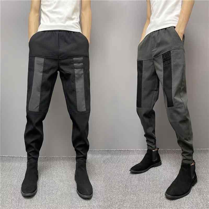 Rakuten - ワークパンツ メンズ カーゴパンツ ハロンパンツ サルエルパンツ ボトムス ジョガーパンツ 長ズボン テーパードパンツ カジュアル 伸縮性 ストレッチ ウエスト紐 無地 春秋 スウェット 部屋着 日常 普段着 ブラック グレー