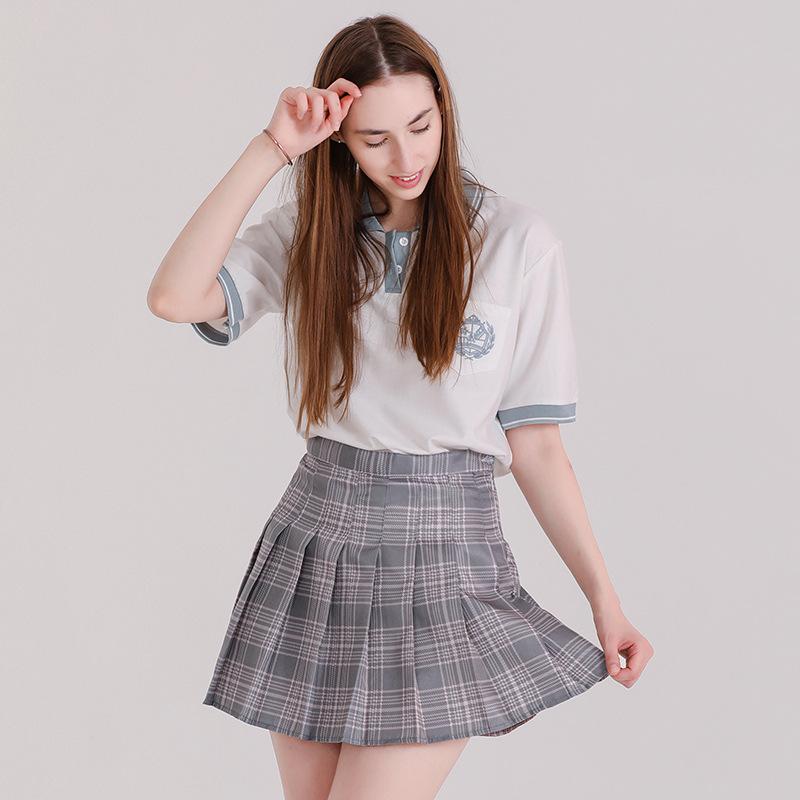 楽天市場】制服 スカート グレーピンクの通販