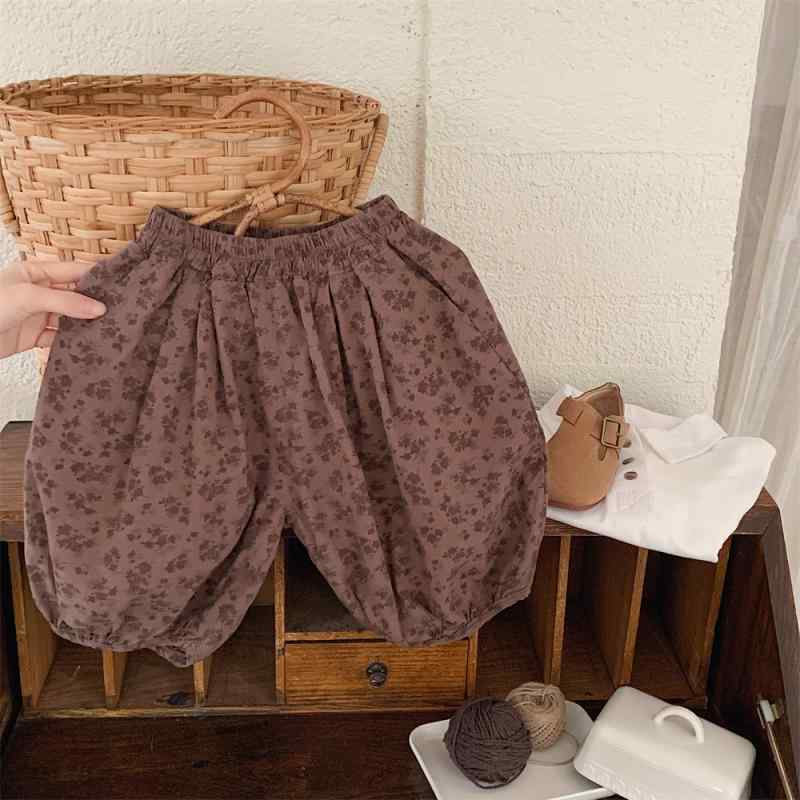 パンツ 男の子 女の子 キッズ 子供 虫よけパンツ 防蚊 ハーフパンツ 5分丈 ボトムス ズボン サルエルパンツ 裾絞り 総柄 花柄 ドット 水玉 カジュアル 綿 コットン ウエストゴム 伸縮性 薄手 軽量 通気性 涼しい かわいい 普段使い 旅行 アウ