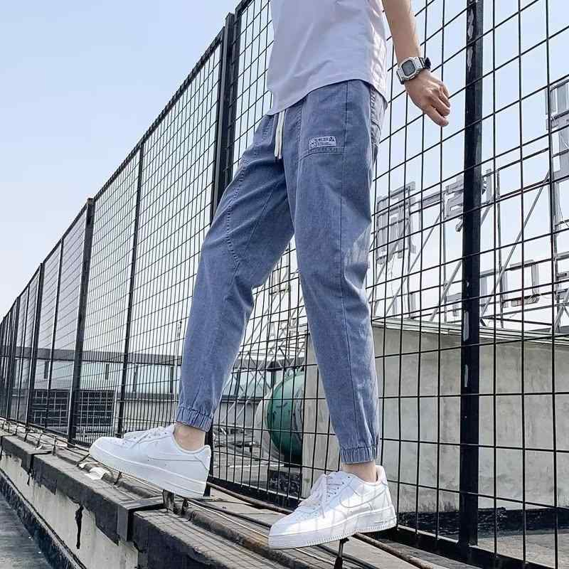 乐天商城 - デニムパンツ メンズ レディース ボトムス ジーパン ジーンズ ロングパンツ 長ズボン ワークパンツ ジョガーパンツ カジュアルパンツ 裾絞り ゆったり ルーズ ストレート 裏起毛 水洗加工 コットン混紡 無地 グレー ブルー ブラック