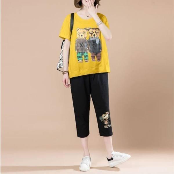 Tシャツ セットアップ レディース 半袖 7分丈パンツ 2点セット 運動着 上下セット ...