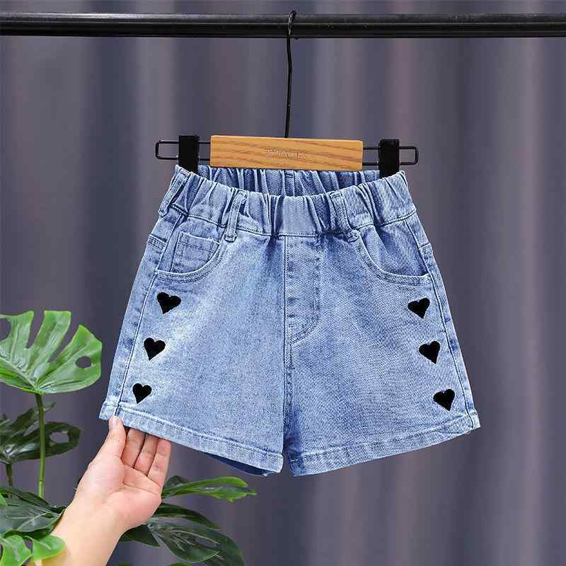 ショートパンツ キッズ 女の子 子供 デニムパンツ ハーフパンツ 短パン 半ズボン ボトムス ジーンズ ジーパン 綿 コットン 柔らかい 薄手 通気性 カジュアル かわいい おしゃれ ウエストゴム ブルー ピンク 100-160cm remake-buddy-10616023 リメイクバディー パッケージ画像