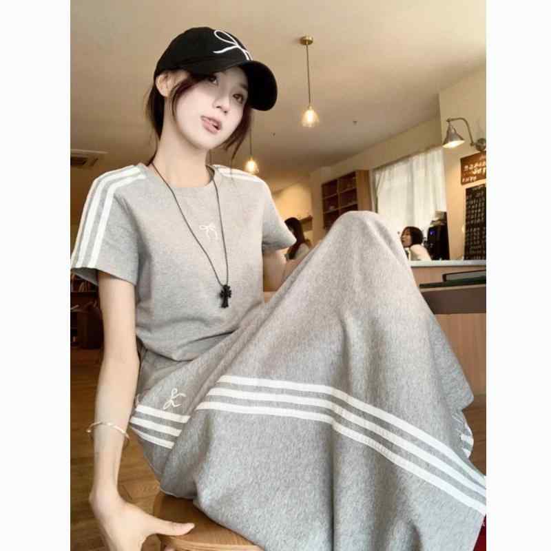 セットアップ レディース 半袖 Tシャツ 中長スカート 上下セット 2点セット チュニ...