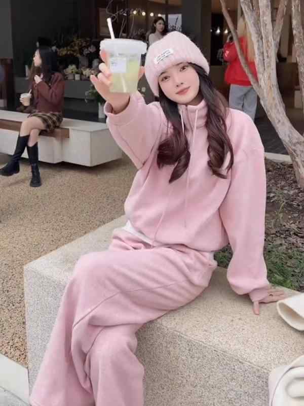 セットアップ レディース 秋 秋冬 長袖 スウェット トレーナー ワイドパンツ ロン...