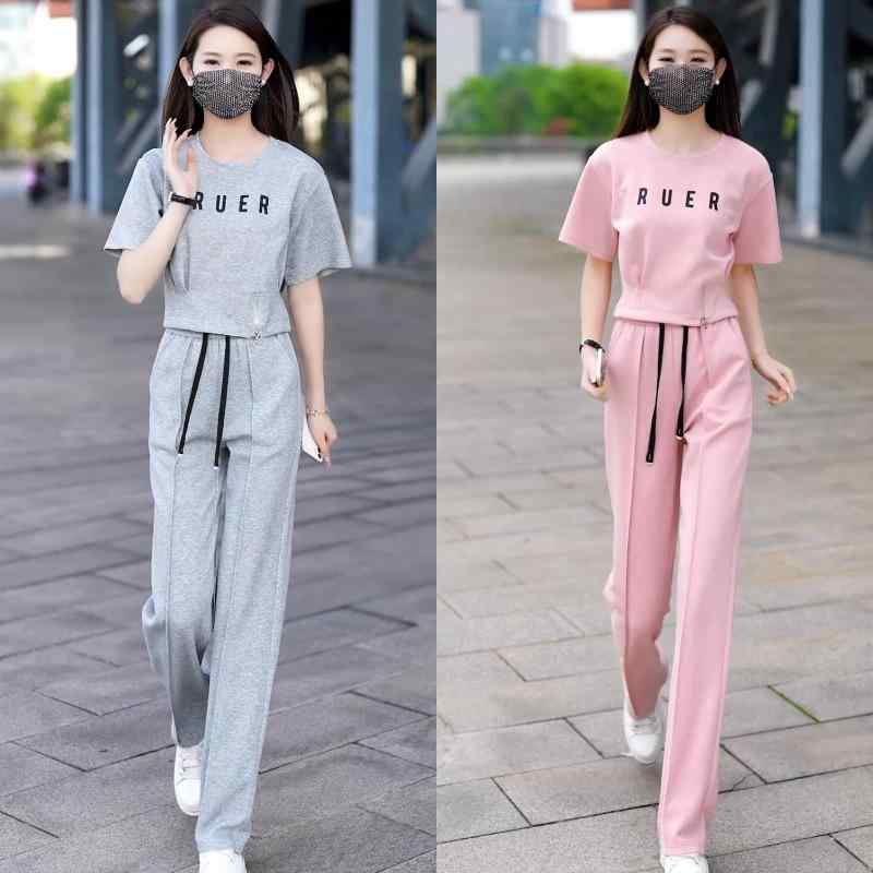 セットアップ レディース 上下セット 半袖 トップス Tシャツ カットソー クルーネ...
