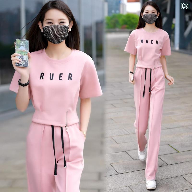 セットアップ レディース 上下セット 半袖 トップス Tシャツ カットソー クルーネ...