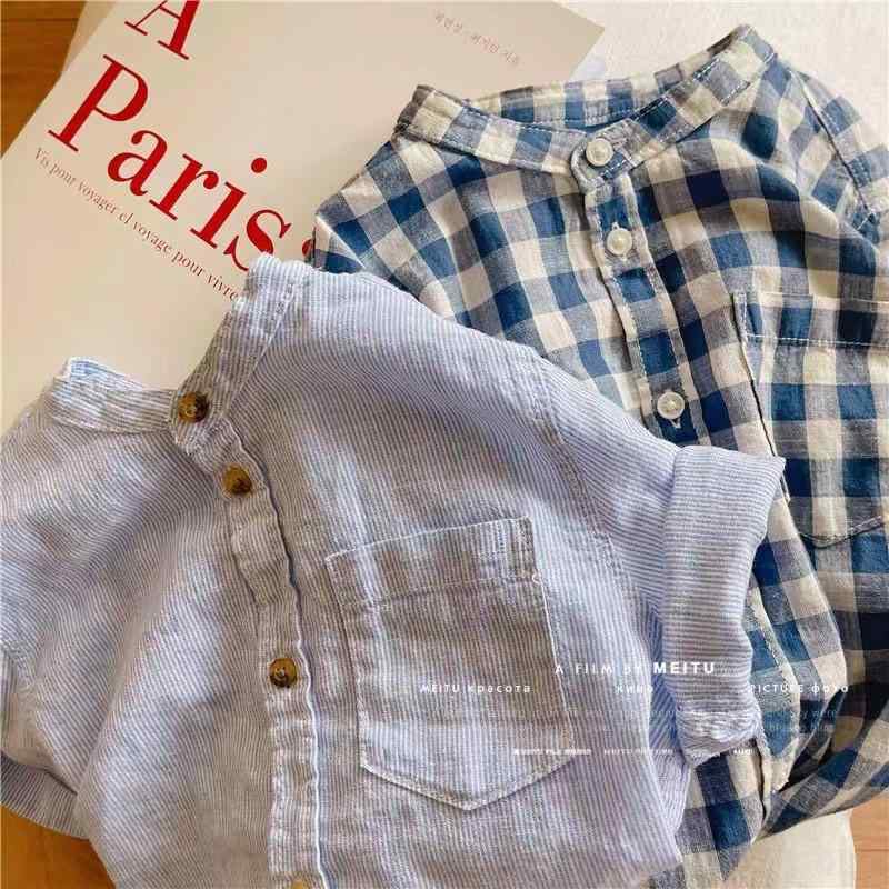 シャツ キッズ 男の子 女の子 子供服 トップス 半袖 立ち襟 立襟 スタンドカラー ...