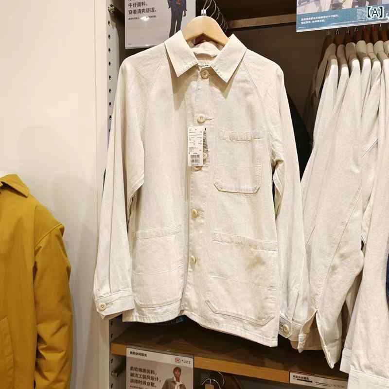 ・カテゴリ: 衬衫・スタイル: カジュアル・ネックライン: スタンドカラー・袖丈: 長袖・柄: 無地・厚み: 普通・デザイン詳細: プリント・対象: ユース・カラー展開: アイボリー、ブルー、ダークブルー、ストライプブルー・サイズ展開: S、M、L、XL