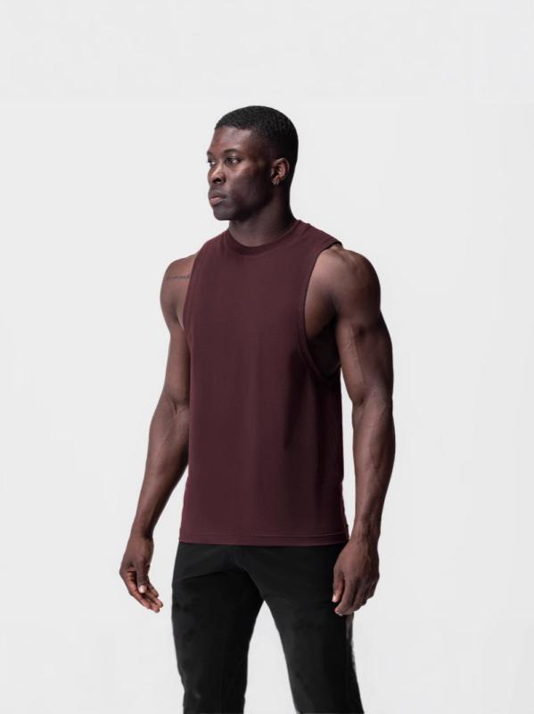 樂天商城 - タンクトップ メンズ 男性用 ノースリーブ Tシャツ インナー トップス カットソー スポーツ 運動用 ジム 筋トレ ランニング フィットネス クルーネック 丸首 伸縮性 ストレッチ 綿 コットン 無地 カジュアル 普段使い 春夏 白 黒 グレー 薄手