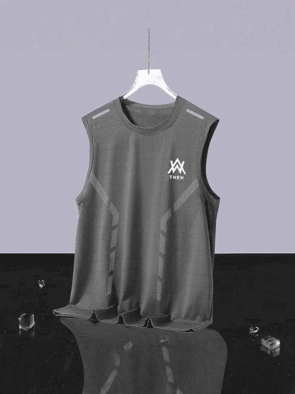 タンクトップ メンズ 接触冷感 ノースリーブ Tシャツ インナー トップス カットソー ランニングシャツ スポーツ 運動用 部屋着 普段使い 速乾 吸汗 メッシュ 通気性 薄手 軽量 伸縮性 ゆったり 大きいサイズ 白 黒 ダークグレー