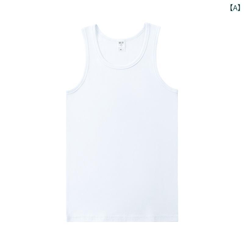 タンクトップ メンズ 男性用 ノースリーブ Tシャツ カットソー インナーシャツ トップス 綿 コットン リブ 運動 スポーツ ジム トレーニング フィットネス ランニング 筋トレ 部屋着 普段使い デイリー 無地 爽やか 白 黒