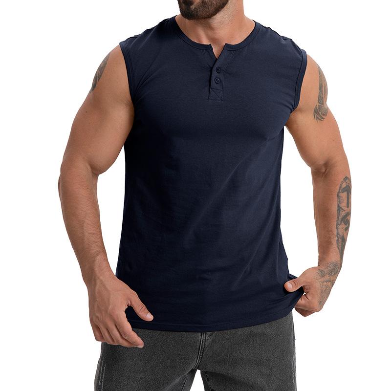 タンクトップ メンズ ノースリーブ Tシャツ 綿100％ カットソー トップス 無地 スポーツ トレーニング ウェア カジュアル フィットネス ランニング ジム 部屋着 運動 インナー クルーネック 丸首 吸湿速乾 ブラック ホワイト カーキ