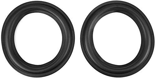 Anauto 2pcs 6インチ/ 156mm オーディオ スピーカー ゴム 穴あきラバーエッジサラウンドスピーカー 耐久性 修理部品交換用パーツ クリスマス 黒
