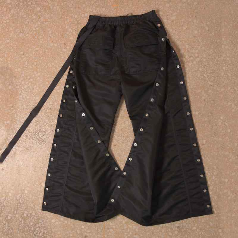 カジュアルパンツ メンズ レディース ワークパンツ カーゴパンツ ロングパンツ 長裤 ボトムス ズボン パンク風 ダーク系 ナイロン メタルボタン 金属装飾 ポケット 調整可能 快適 通気性 黒 オールシーズン