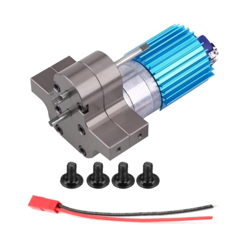 sharprepublic RCカーギアボックス 変速ギアボックス メタル 370カーボンブラシ WPL B14 B16 C14 B26 B36 Q60対応 - チタンカラー